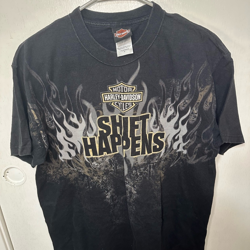 Vintage Harley Davidson TShirt Men’s Black Phoenix Arizona USA Flames Biker y2k